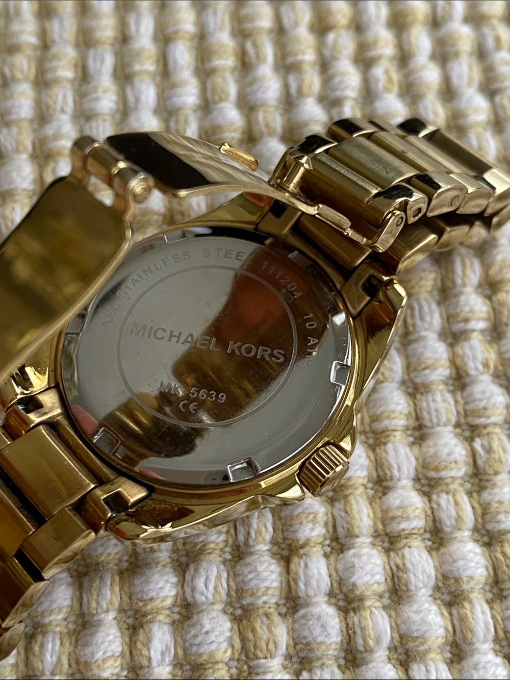 Michael Kors Gold-tone Crystal Bezel Chronograph Watch Women’s - Picture 4 of 9